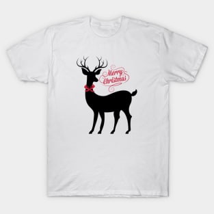 Christmas Reindeer Silhouette T-Shirt